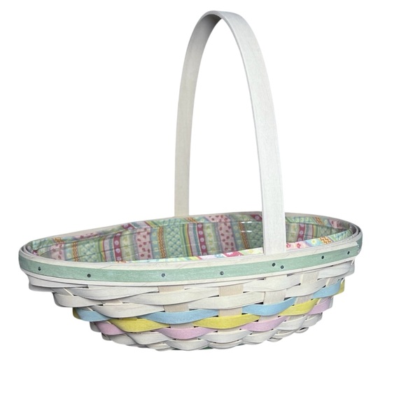 Longaberger 2009 Egg Shaped Easter Basket Combo w/Lid, Liner, Protector & Tie-on - Picture 4 of 16